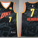 Men's & Youth Oklahoma City Thunder Chet Holmgren City Basketbsall Jersey Black 2024