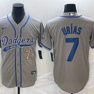 Men's 2023 Dodgers Julio Urias Grey Gridiron Cool Baseball Jersey 2