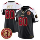Men's 49ers Jerry Rice Balck F.U.S.E. Golden Gate Bridge Patch Football Jersey