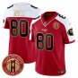 Men's 49ers Jerry Rice Red F.U.S.E. Golden Gate Bridge Patch Jersey