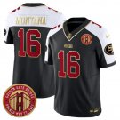 Men's 49ers Joe Montana Black-White F.U.S.E. Golden Gate Bridge Path Jersey