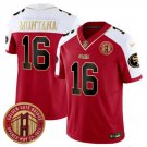 Men's 49ers Joe Montana Red-White F.U.S.E. Golden Gate Bridge Path Jersey
