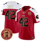 Men's 49ers Ronnie Lott Red-White F.U.S.E. Golden Gate Bridge Path Jersey