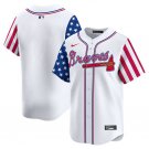 Men's Atlanta Braves Blank White 2024 Independence Day Vapor Stitched Baseball Jersey