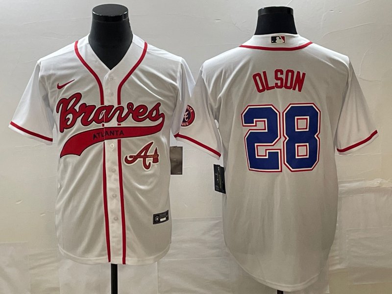 Men's Atlanta Braves Matt Olson Cool Baseball Jersey White