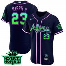Men's Atlanta Braves Michael Harris II 2023 Galaxy Flex Base Stitched Jersey