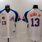 Men's Atlanta Braves Ronald Acuna Jr. Retro Baseball Jersey White