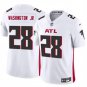 Men's Atlanta Falcons Carlos Washington Jr White 2024 F.U.S.E Limited Football Stitched Jersey