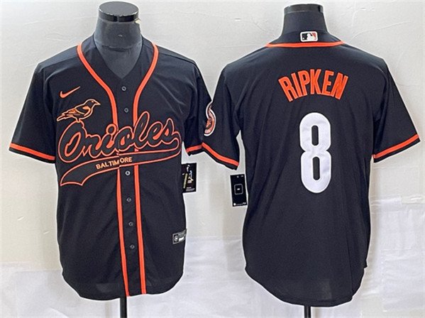 Men's Baltimore Orioles Cal Ripken Jr. Black City Connect Cool Base Stitched Jersey