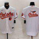 Mens Baltimore Orioles White Team Big Logo Blank Cool Base Stitched Jersey 2024