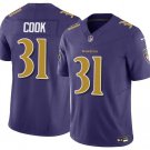 Men's Baltimore Ravens Dalvin Cook Purple 2024 F.U.S.E. Color Rush Vapor Football Jersey