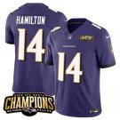 Men's Baltimore Ravens Kyle Hamilton Purple 2023 F.U.S.E. AFC North Champions Football Jersey