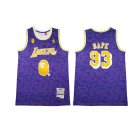 Men's BAPE Joint Lakers #93 Retro Basketball Stitched Jersey Purple