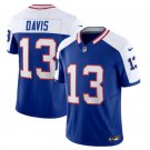 Men's Bills Gabe Davis Blue White 2023 F.U.S.E. Throwback Football Jersey