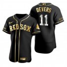 Mens Boston Red Sox Rafael Devers Black Golden Edition Stitched Jersey