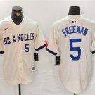 Men's Brooklyn Dodgers Freddie Freeman Cream 2024 City Baseball Stitched Jersey