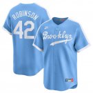 Men's Brooklyn Dodgers Jackie Robinson Blue Throwback Cooperstown Collection Jersey
