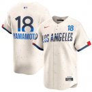 Men's Brooklyn Dodgers Yoshinobu Yamamoto Cream 2024 City Connect Limited Jersey