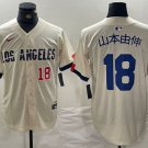 Mens Brooklyn Dodgers Yoshinobu Yamamoto Cream Stitched Baseball City Jersey