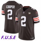 Men's Browns Amari Cooper Brown 2023 F.U.S.E. With Jim Brown Memorial Patch Jersey