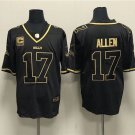 Men's Buffalo Bills Josh Allen Black Gold With 4-Star C Patch Limited Stitched Jersey