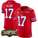 Men's Buffalo Bills Josh Allen Red 2023 F.U.S.E. AFC East Champions Football Jersey