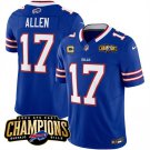 Men's Buffalo Bills Josh Allen Royal 2023 F.U.S.E. AFC East Champions Football Jersey