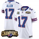 Men's Buffalo Bills Josh Allen White 2023 F.U.S.E. AFC East Champions Football Jersey