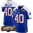 Men's Buffalo Bills Von Miller Blue White 2023 F.U.S.E. AFC East Champions Football Jersey