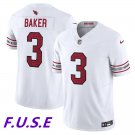 Men's Cardinals Budda Baker White 2023 F.U.S.E. Vapor Throwback Stitched Jersey