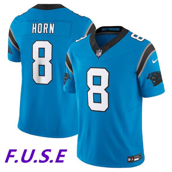 Men's Carolina Panthers Jaycee Horn Blue 2023 F.U.S.E Vapor Untouchable Jersey