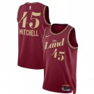 Men's Cavaliers Donovan Mitchell Wine Red 2023-24 Jersey City Edition