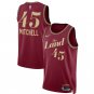 Men's Cavaliers Donovan Mitchell Wine Red 2023-24 Jersey City Edition