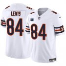 Men's Chicago Bears #84 Marcedes Lewis White 2024 F.U.S.E. With 1-star C Patch Vapor Jersey
