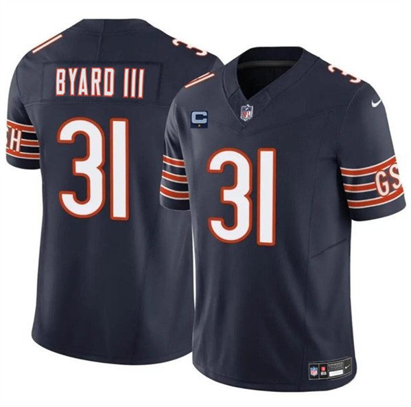 Men's Chicago Bears Kevin Byard III Navy 2024 F.U.S.E. With 1-star C Patch Vapor Jersey