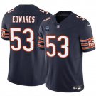 Men's Chicago Bears T.J. Edwards Navy 2024 F.U.S.E. With 1-star C Patch Vapor Jersey