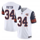 Men's Chicago Bears Walter Payton White Navy 2023 F.U.S.E. Throwback Football Jersey