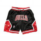 Men's Chicago Bulls Black Stitched Basketball Zipper Pockets Shorts