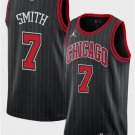 Men's Chicago Bulls Jalen Smith Black 2024 Draft Statement Edition Stitched Jersey