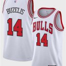 Men's Chicago Bulls Matas Buzelis White 2024 Draft Association Edition Stitched Jersey