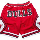 Men's Chicago Bulls Red Zipper Pockets Shorts