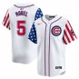 Men's Chicago Cubs Christopher Morel White 2024 Independence Day Vapor Limited Jersey