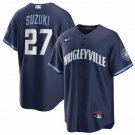 Men's Chicago Cubs Seiya Suzuki Navy City Connect Cool Base Stitched Baseball Jersey