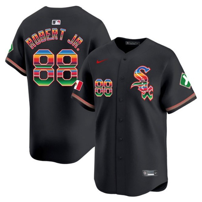 Men's Chicago White Sox Luis Robert Jr. Black Mexico Vapor Premier Limited Stitched Jersey