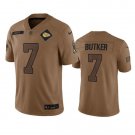 Men's Chiefs Harrison Butker 2023 Brown Salute To Service Football Jersey