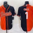 Men's Cincinnati Bengals Ja'Marr Chase Black Orange Split Cool Base Jersey