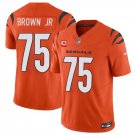 Men's Cincinnati Bengals Orlando Brown Jr. Orange 2024 F.U.S.E With 1-star C Patch Jersey