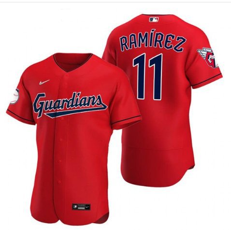 Men's Cleveland Guardians Jose Ramirez Flex Base Jersey Red