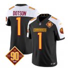 Men's Commanders Jahan Dotson Black White 2023 F.U.S.E. 90th Anniversary Football Jersey