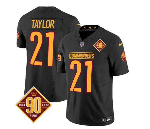 Men's Commanders Sean Taylor Black 2023 F.U.S.E. 90th Anniversary Vapor Jersey